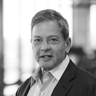 John Heyman's portrait, greyscale